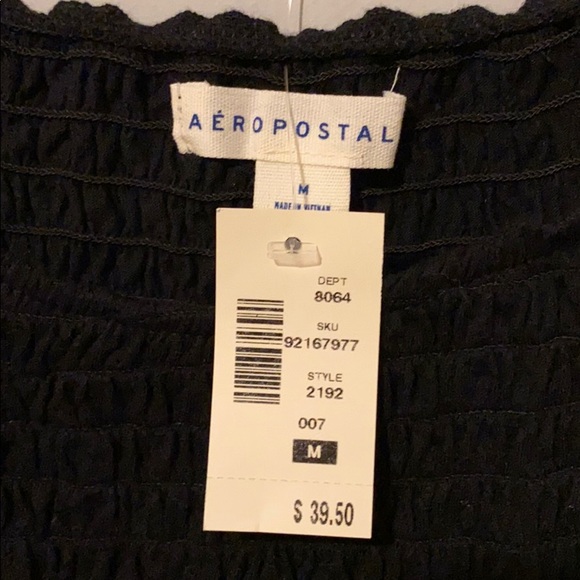 Black runched top - Picture 2 of 2